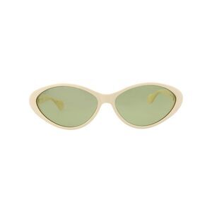 Gucci Round-Frame Recycled Acetate Sunglasses Ivory Womens